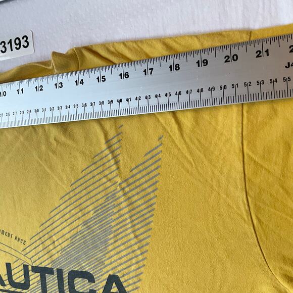 Nautica Men Short Sleeve T-shirt Size M, Yellow, Nautica Competition - Picture 2 of 7